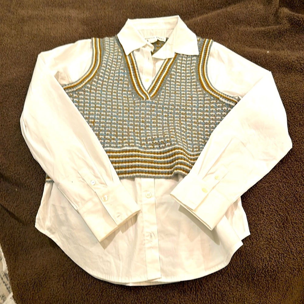 Serwa Mixed Wool Sweater Vest